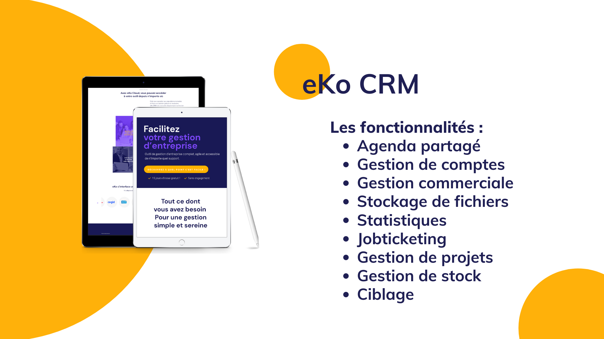 eKo CRM outil de gestion
